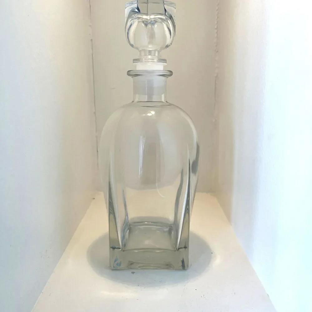 Luigi Bormioli Rossini Glass Decanter With Stopper Made In Italy Discontinued